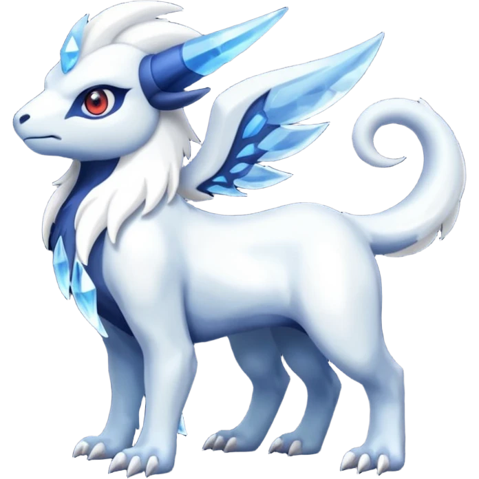 Shiny Absol-Amaura-Fakémon-hybrid-creature (full body)  emoji