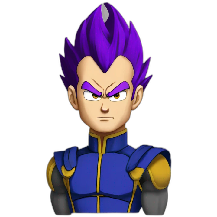 ultra ego vegeta with purple hair emoji