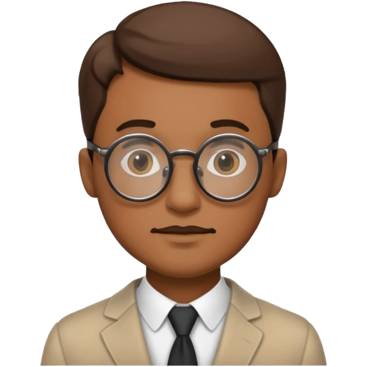 A sophisticated man with Round glasses emoji