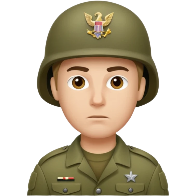 soldier without helmet emoji