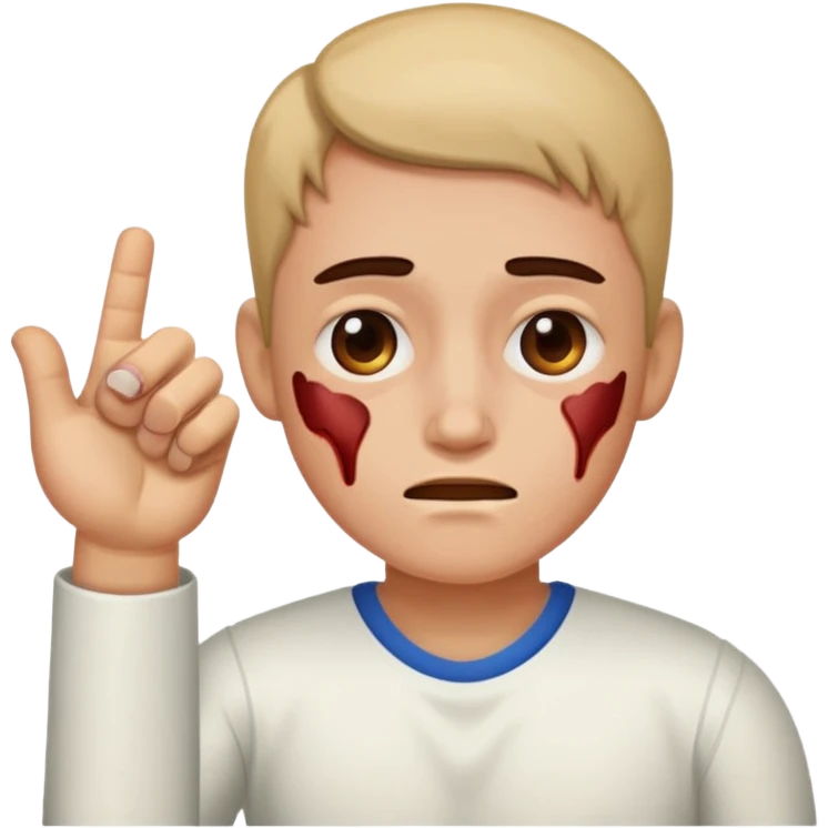 Injured thumbs emoji