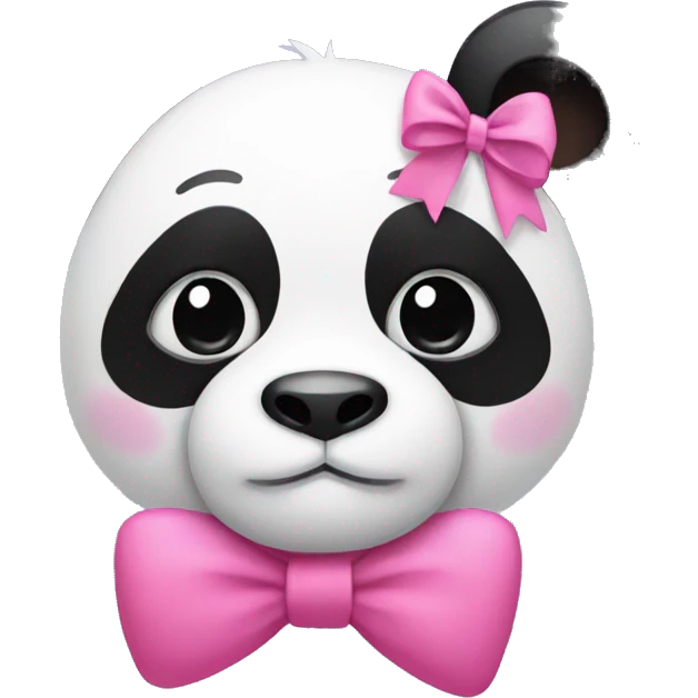 panda with a pink bow  emoji