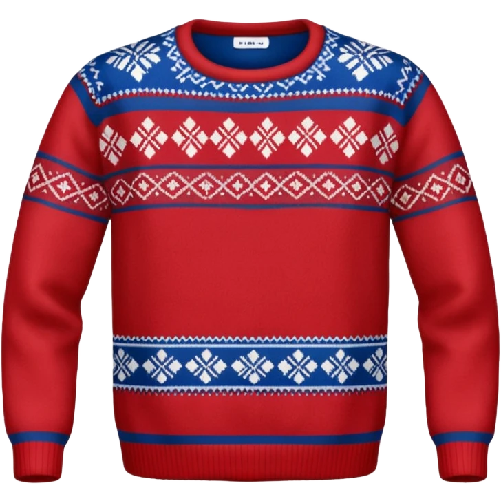 Traditional red blue and white Marius-sweater emoji