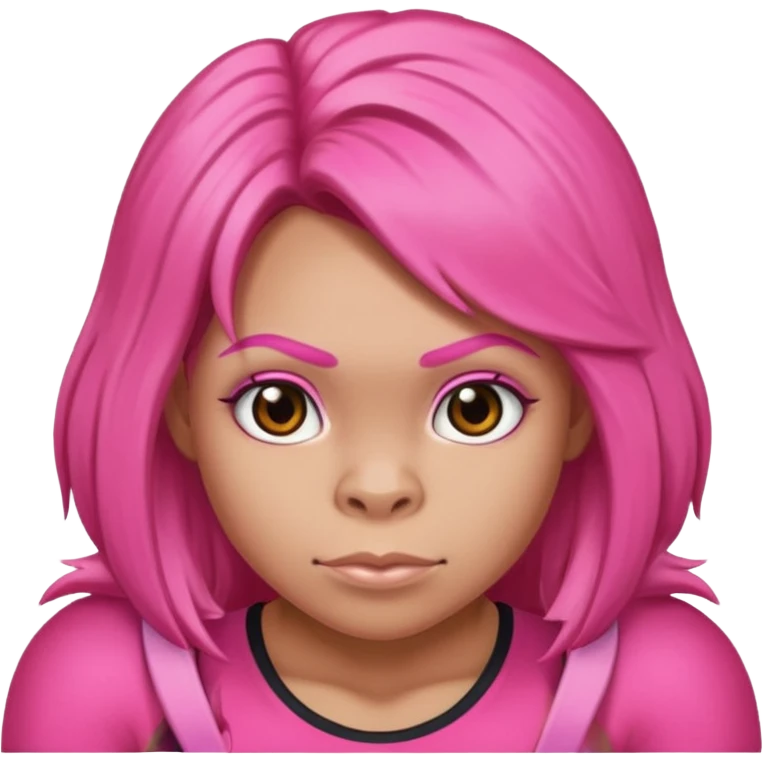 Pink girl strong gorilla  emoji