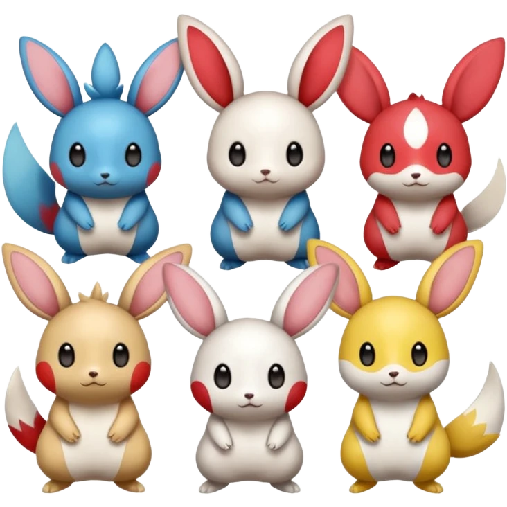 Plusle-Trico-Minccino-Dedenne-Emolga-Pachirisu-Zangoose-fusion emoji