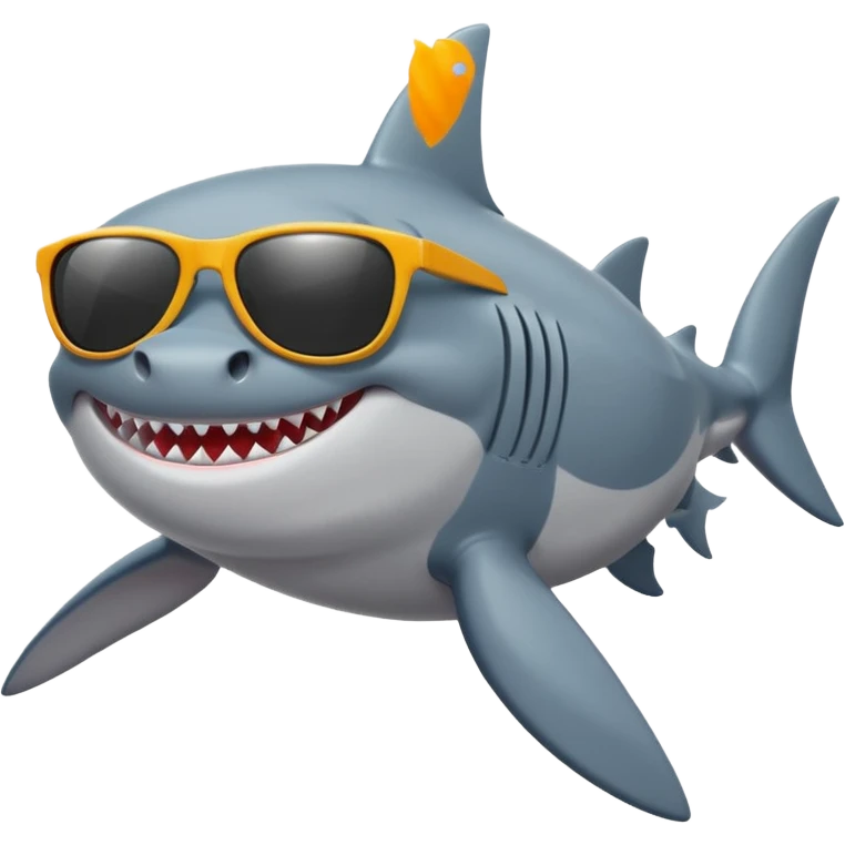 Shark with sunglasses and body emoji