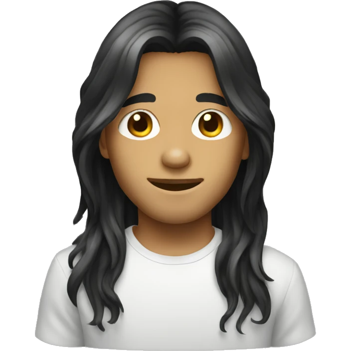 long hair boy dj  emoji
