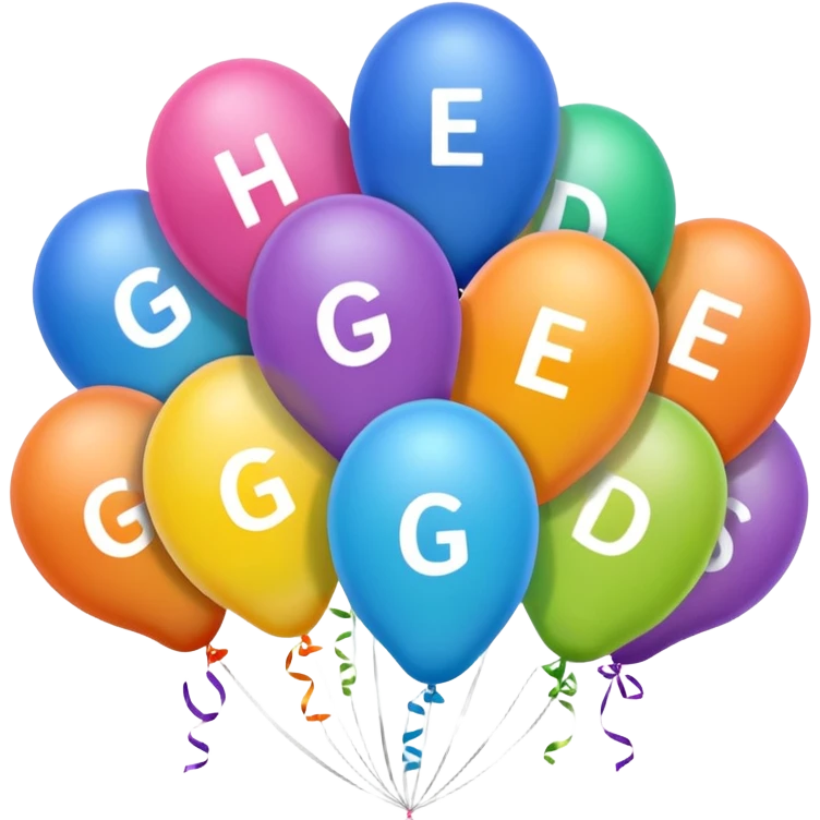 The words “hide your girlfriends” written in party balloons multicolored emoji