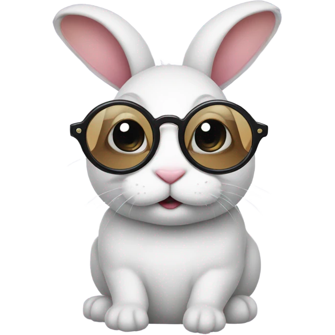 bunny wearing glasses emoji