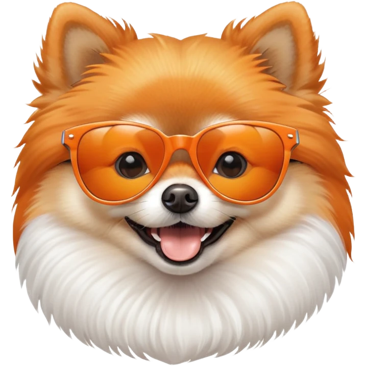 pomeranian in cool sunglasses emoji