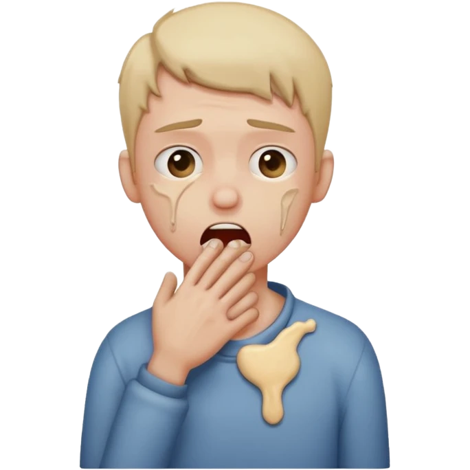 A person choking themselves emoji