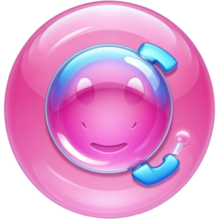 pink phone contacts bubble emoji