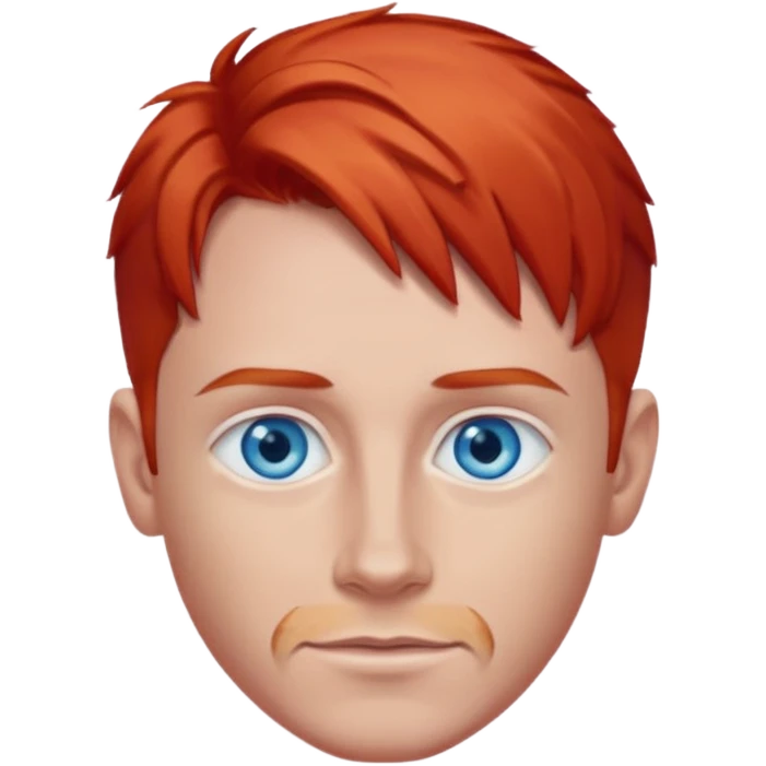 Dave Farrell with blue eyes, red hair emoji