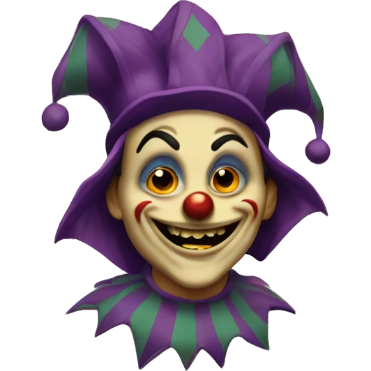 vintage scary jester  emoji