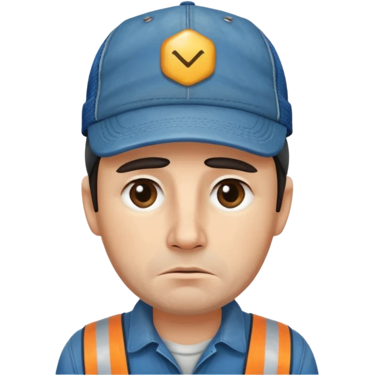 sad truck driver emoji
