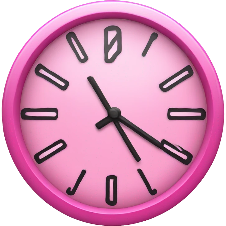 Pink clock  emoji