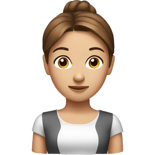 Brown hair pilates emoji