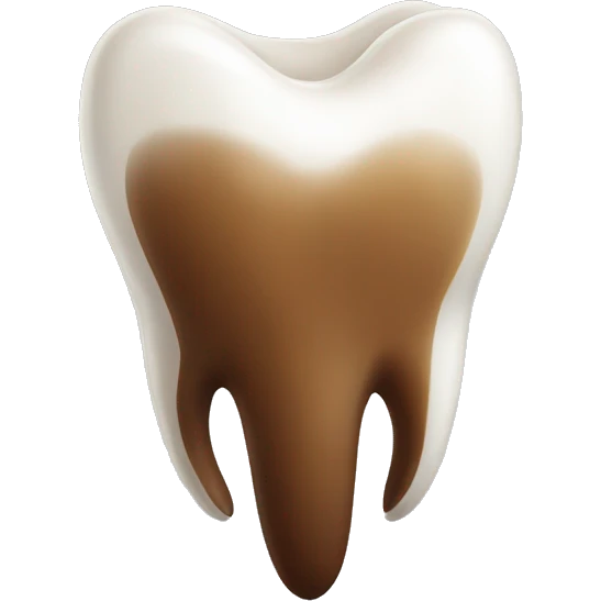 tooth with brown coating emoji