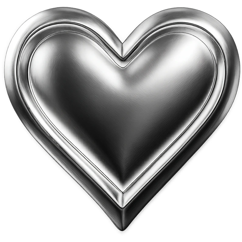 neon lit kawaii heart in purple and blue tones, modern and stylish emoji
