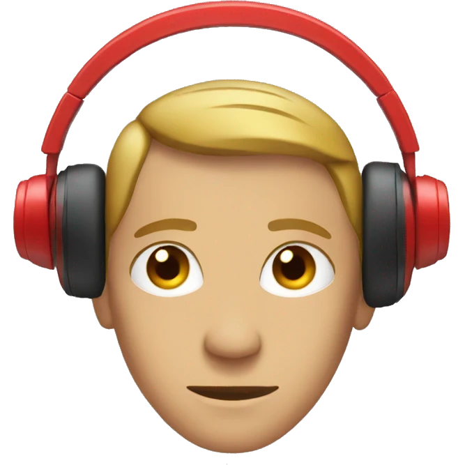 red headphone emoji