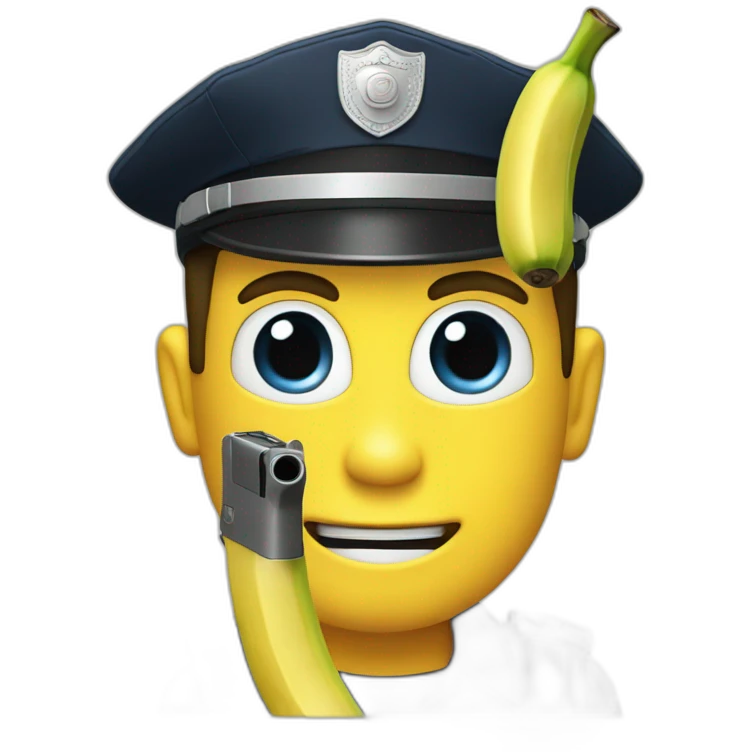 Policier pistolet banane emoji