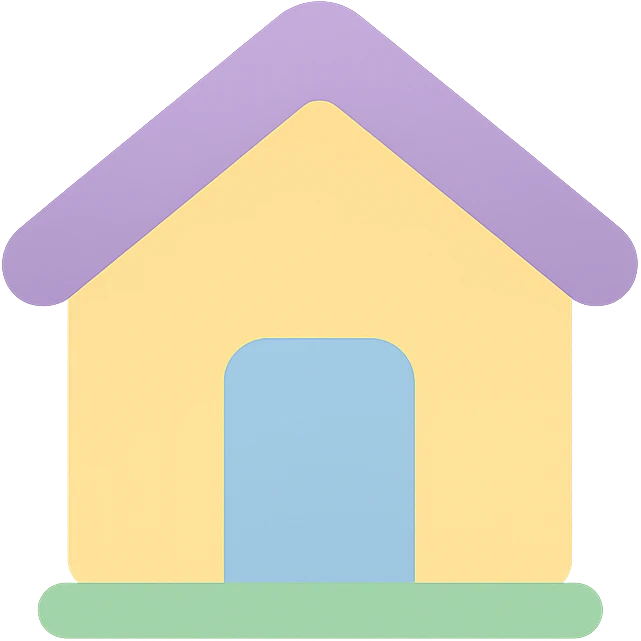 vector icon of a home icon in clean minimal flat design, colorful modern UI style, isolated on white background, 2D flat vector, trending design, soft shadows, commercial use ready, no text emoji