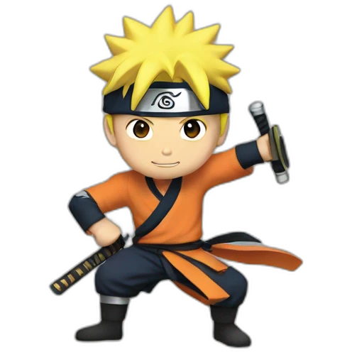 Naruto with katana emoji