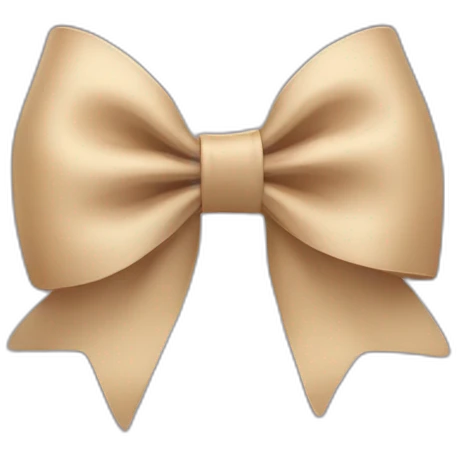 Beige bow emoji