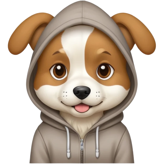 Dog wearing a hoodie emoji