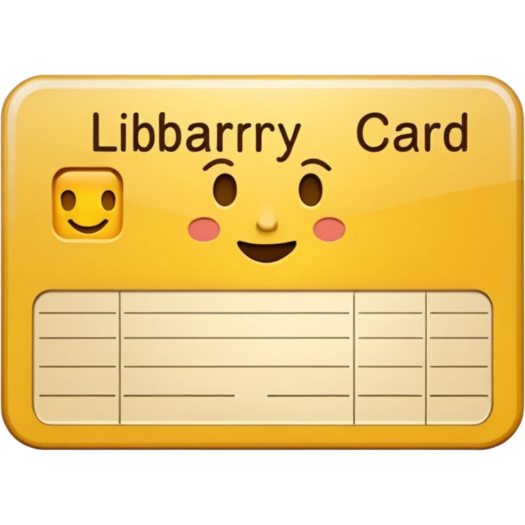 Library card
 emoji