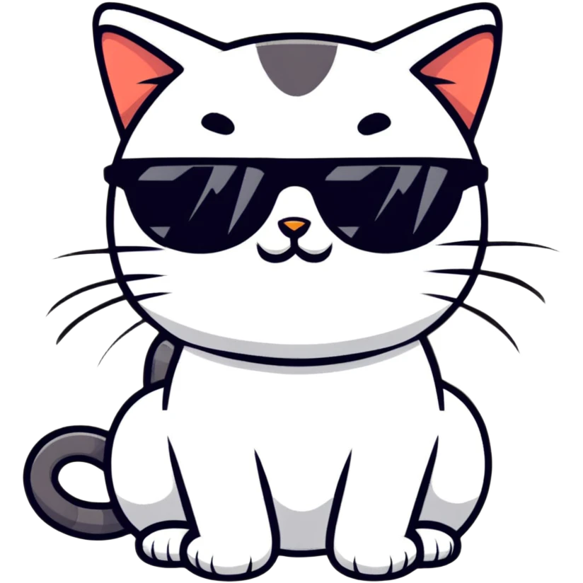 Cat with sunglasses emoji