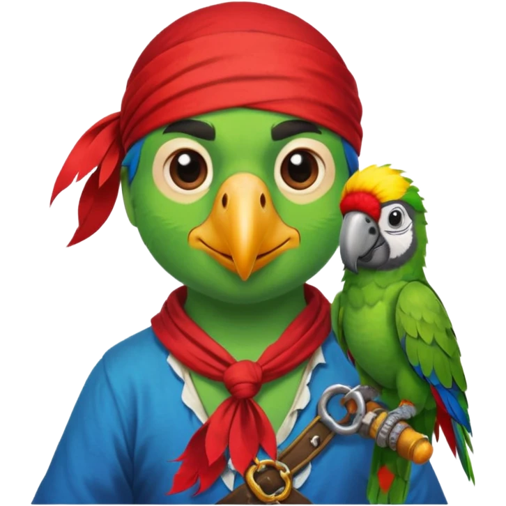 pirate and parrot emoji