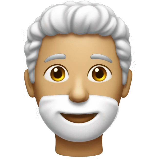 Emoji com tal de banho na cabeça e cremes na mão  emoji