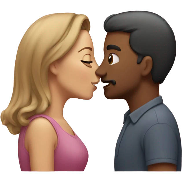 Two women and one man kissing emoji