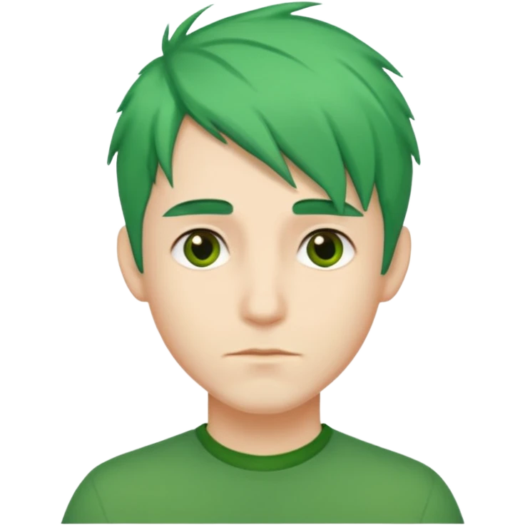 green haired man emoji