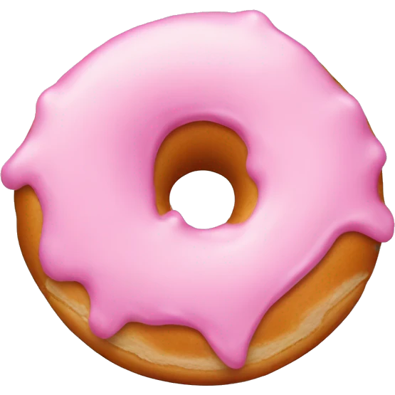 letter s looking like donut frosted with pink icing emoji