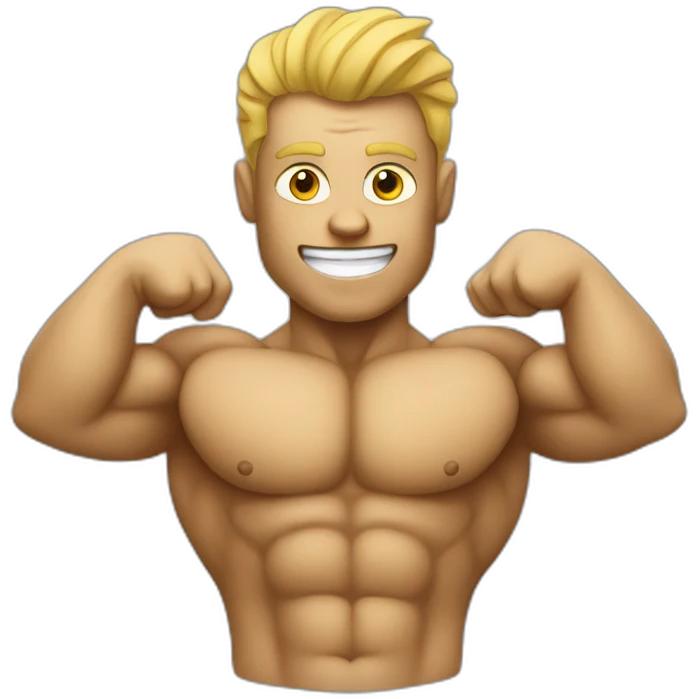 Latex bodybuilder emoji