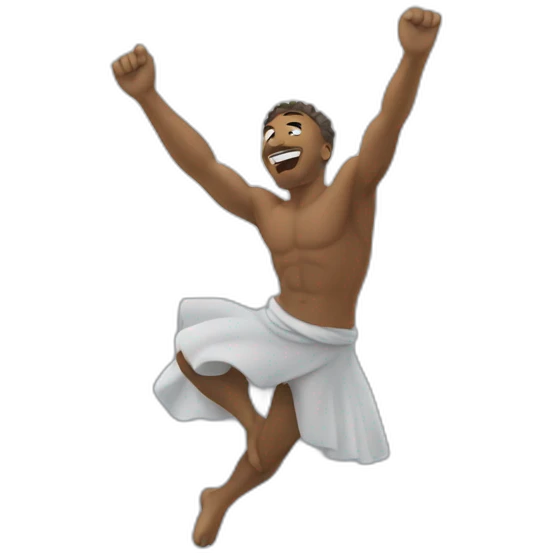 Homme un seul Bras tendu vers le ciel emoji