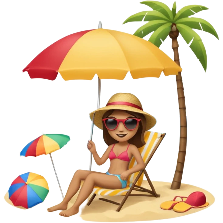 persona poniendo toldo emoji