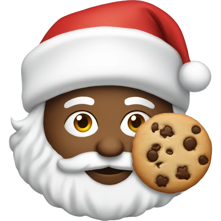 santa eating a cookie  emoji