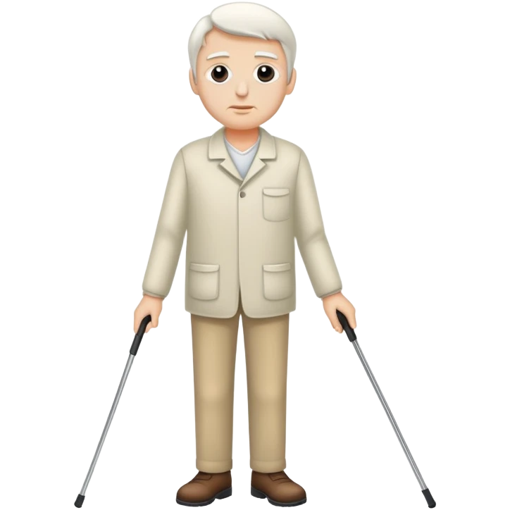 blind man with white cane emoji