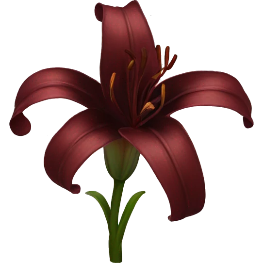 dark red lilies  emoji