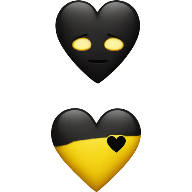 yellow black heart emoji