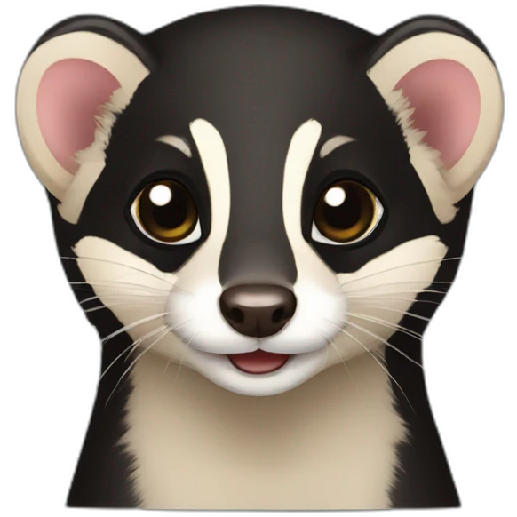 Black sable ferret emoji