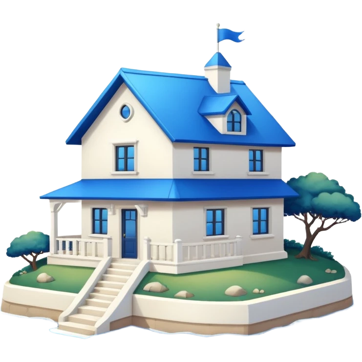 Красивый дом у моря emoji