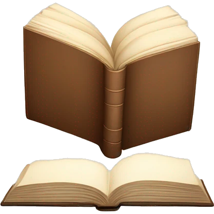 brown book with the title “english reader” emoji