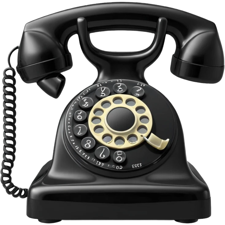 vintage rotary dial telephone, classic plastic body. emoji