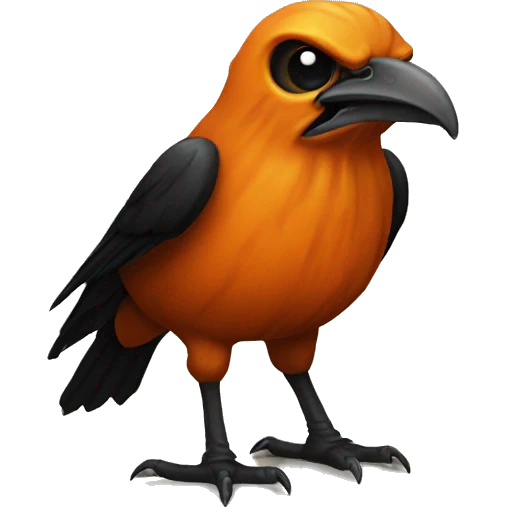 Jack o lantern crow emoji