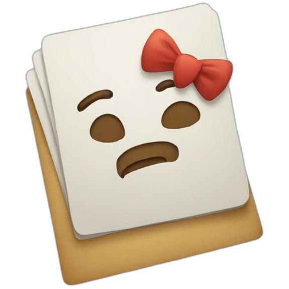 tilted card emoji