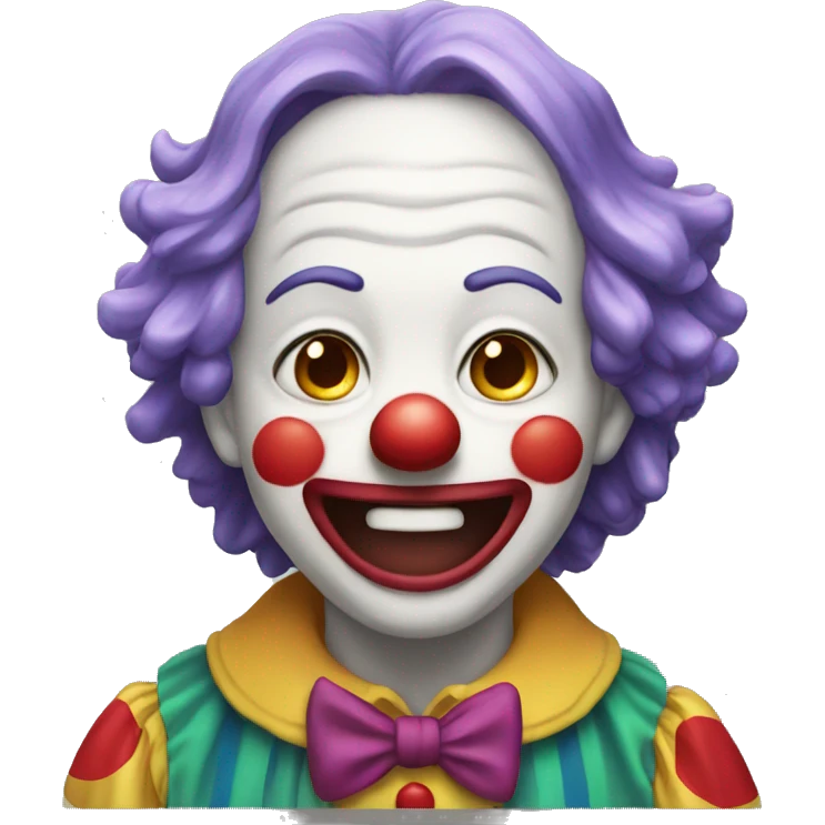 Clown enoji smiling and crying emoji